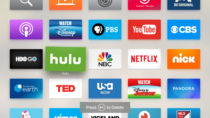 move Hulu app icon Apple tvOS