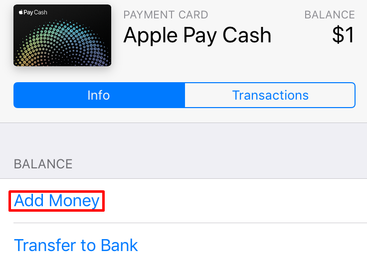 Apple Pay Cash Add Money