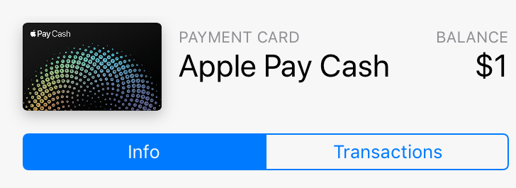 Apple Pay Cash Transactions