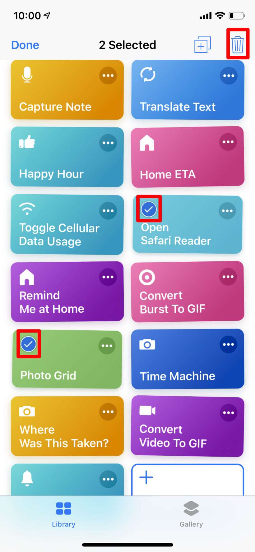 How to delete shortcuts from the Shortcuts Library on iPhone and iPad.