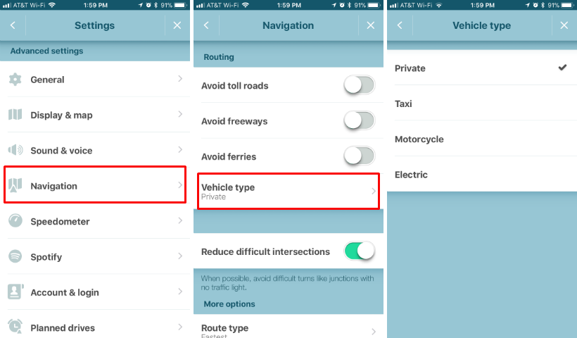 How to change your vehicle type on Waze on iPhone.