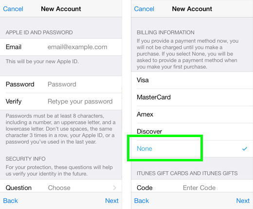 How to Create an Apple ID with No Credit Card | The iPhone FAQ