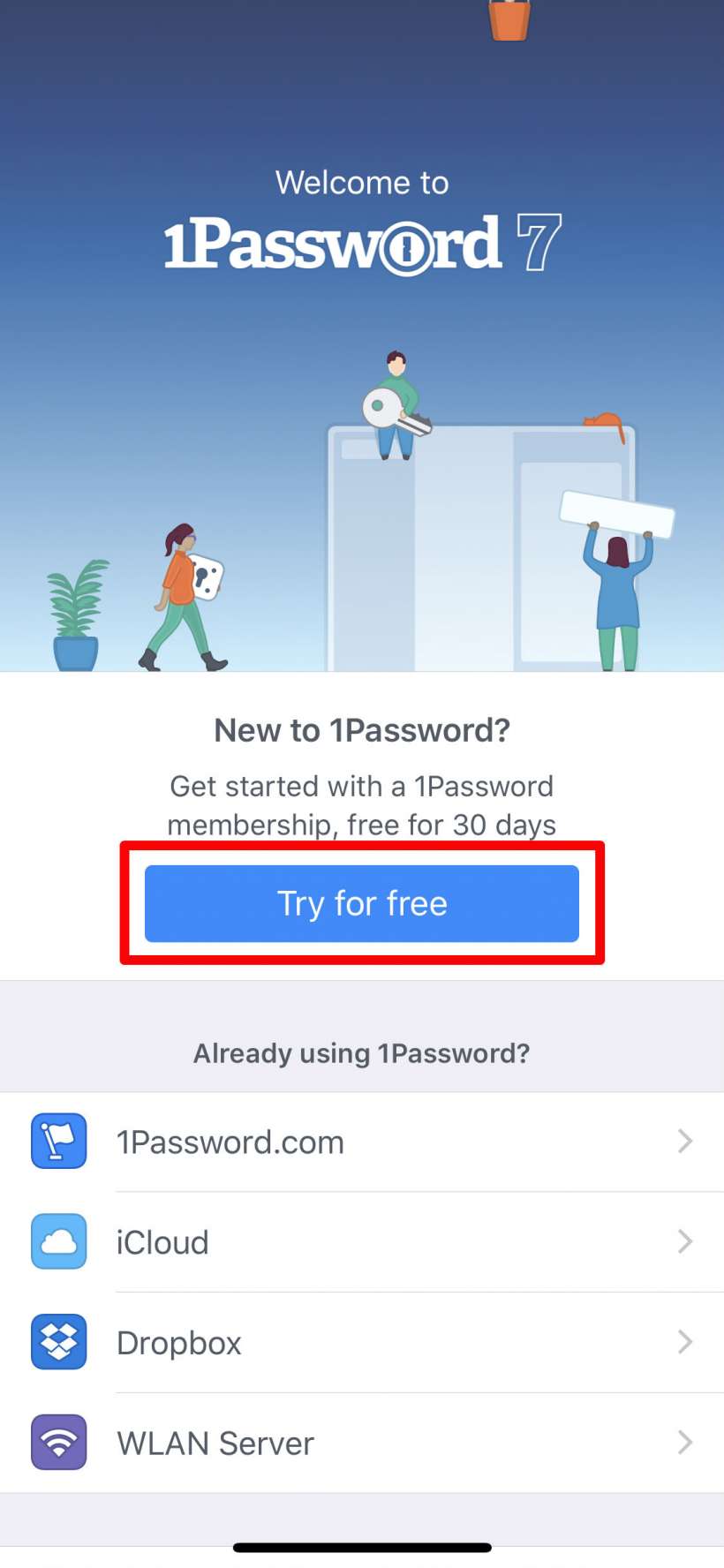 1password unable to download app