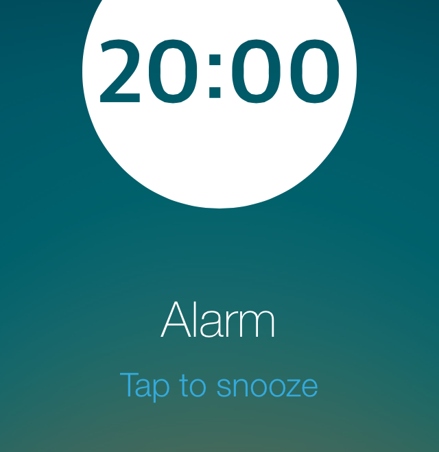 snooze iphone alarm