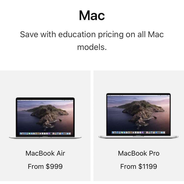 apple student pricing better than corporate