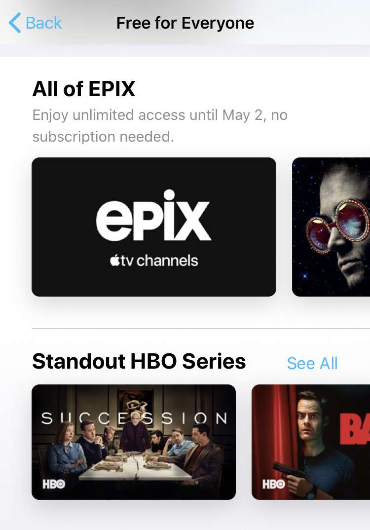 راقب Apple TV + و EPIX مجانًا لفترة محدودة