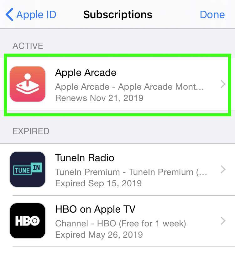 Apple Arcade unsubscribe 3