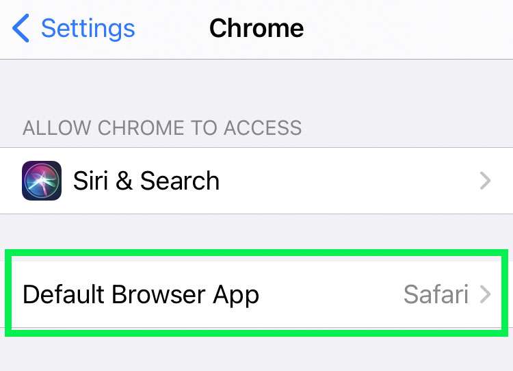set default browser iphone
