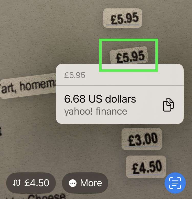 iPhone currency conversion 2