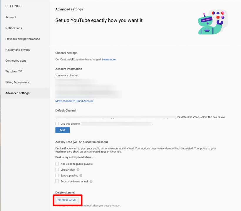 How to delete your YouTube channel.