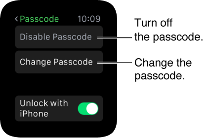 Disable apple watch online passcode