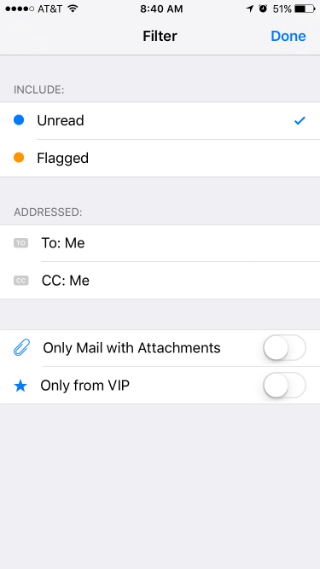 How to use mail filters in iOS 10.