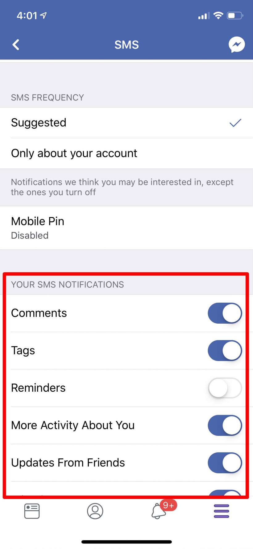 How to stop Facebook from texting notifications to you | The iPhone FAQ