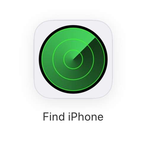 tan find my iphone icon