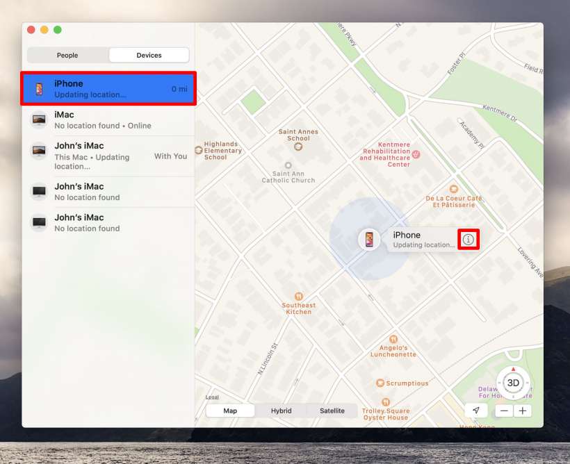 use find my iphone on mac