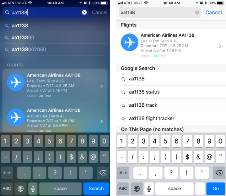 How to look up airline flights on iPhone and iPad.