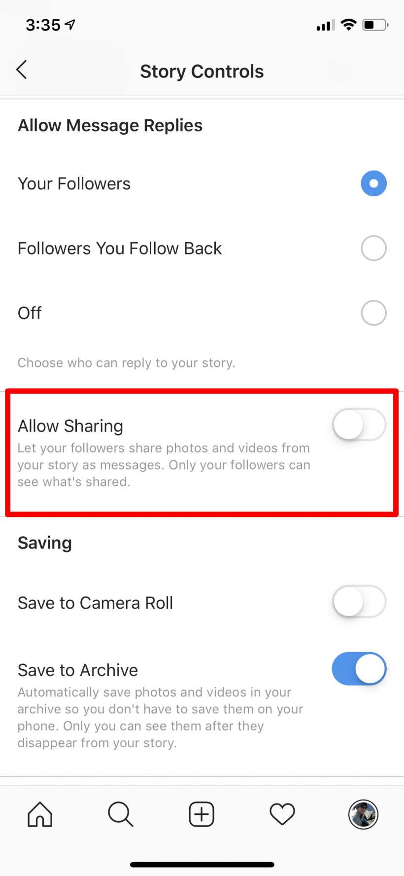 How to stop people from sharing your Instagram Stories as messages