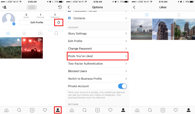 how to find a picture you liked on instagram