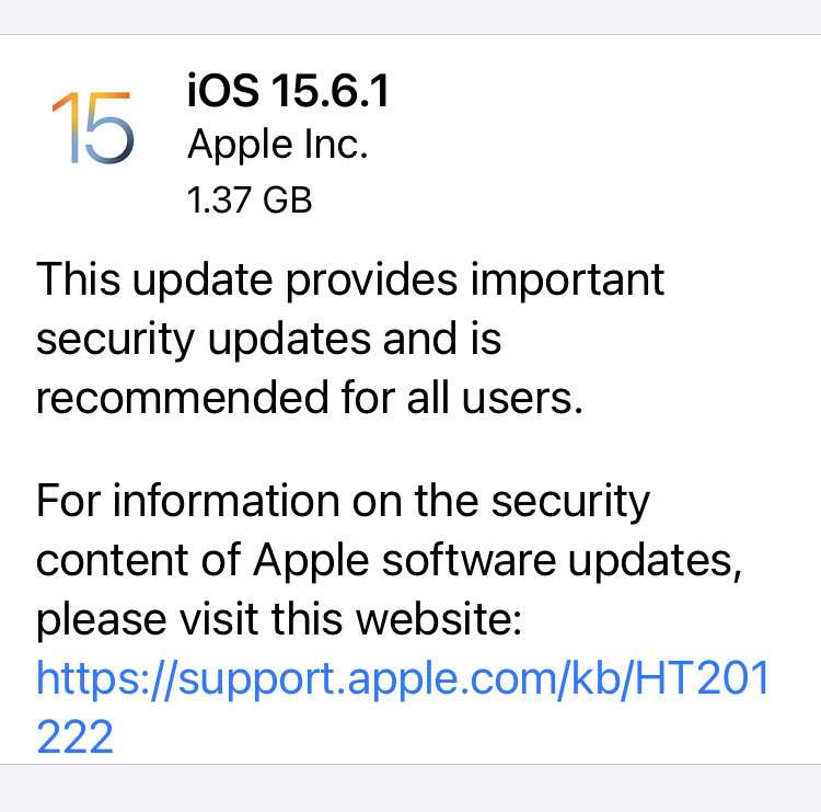 iphone 6 updaten naar ios 15