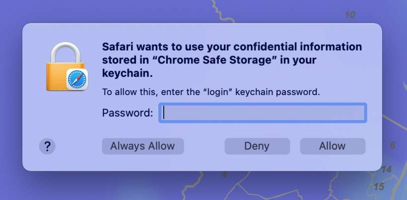 import google chrome passwords to safari iphone