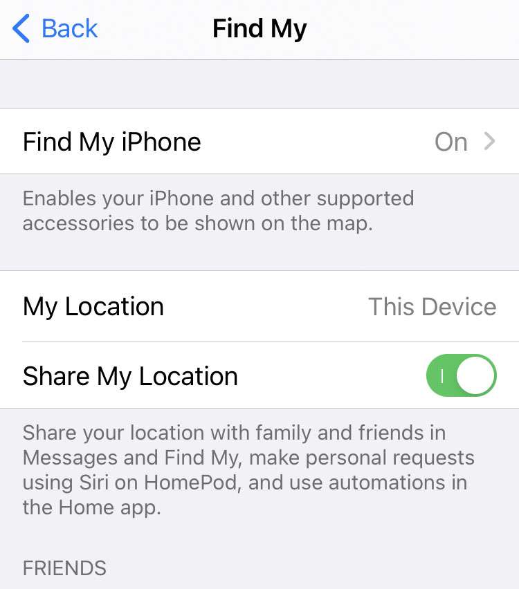 where is location services on iphone