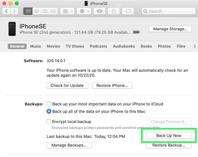 how to download iphone backup to mac