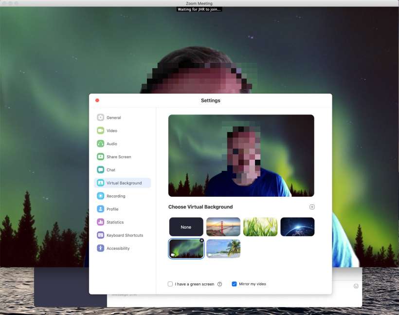 how to change background on zoom on macbook
