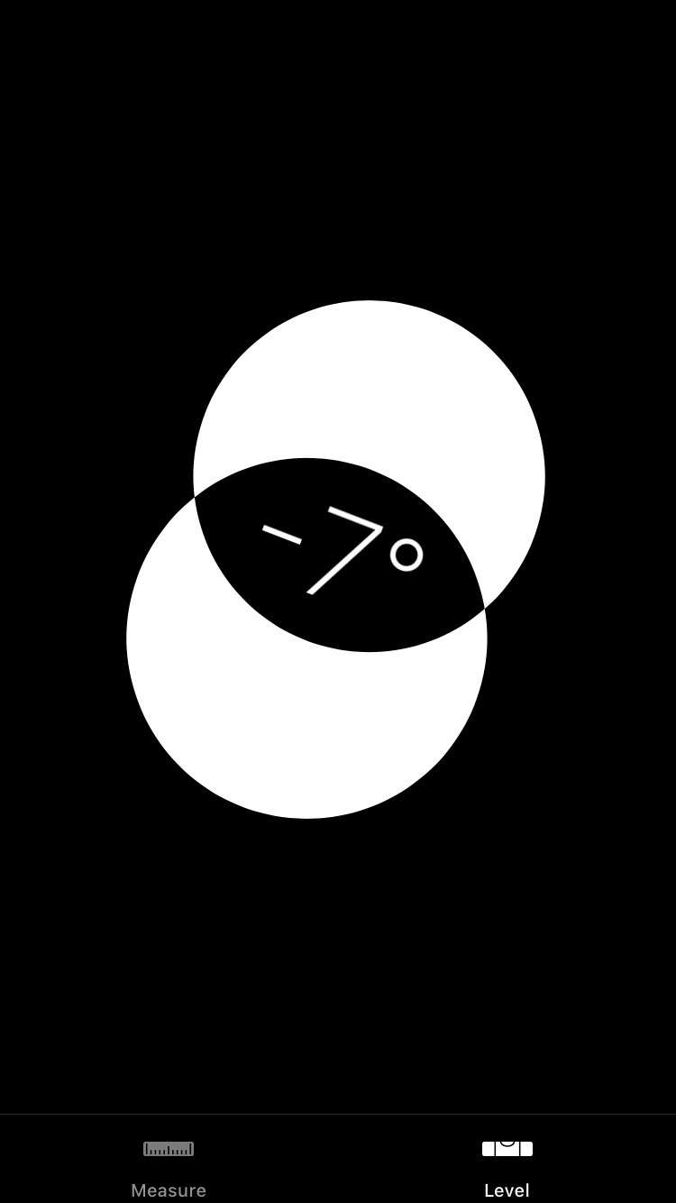 iOS Measure app Level tool 5 iPhone