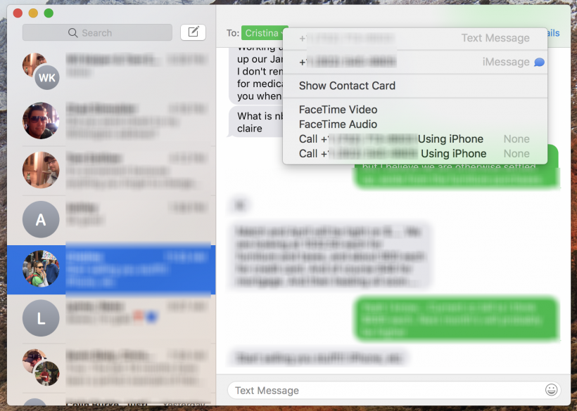 send and receive sms on mac