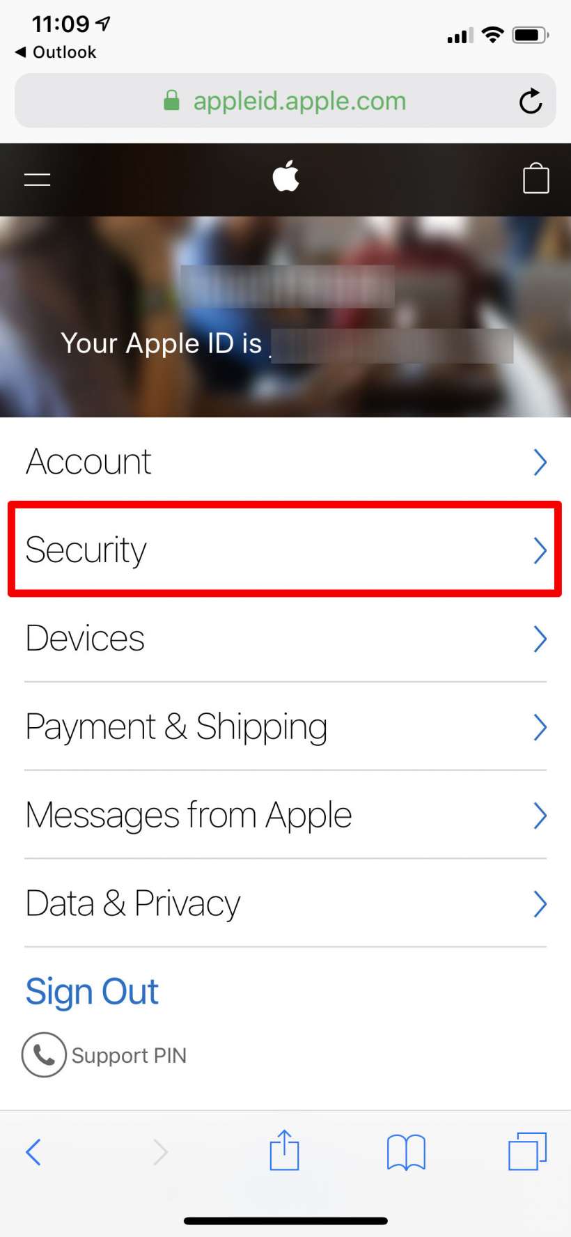 set up icloud email account on iphone
