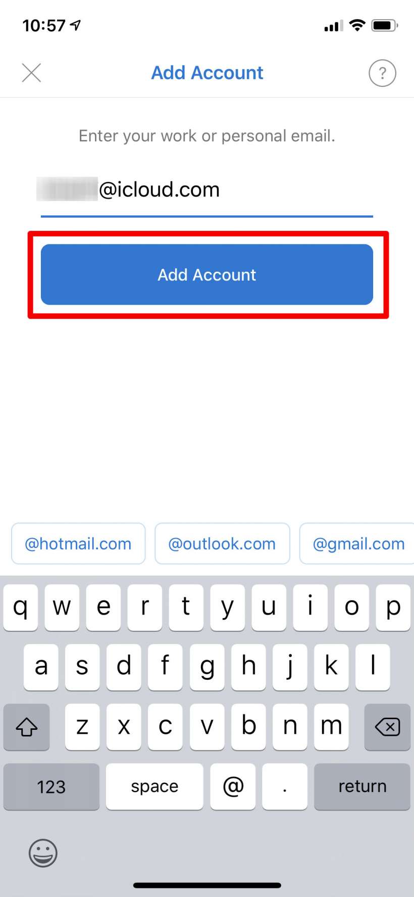 setting up an icloud email account in outlook