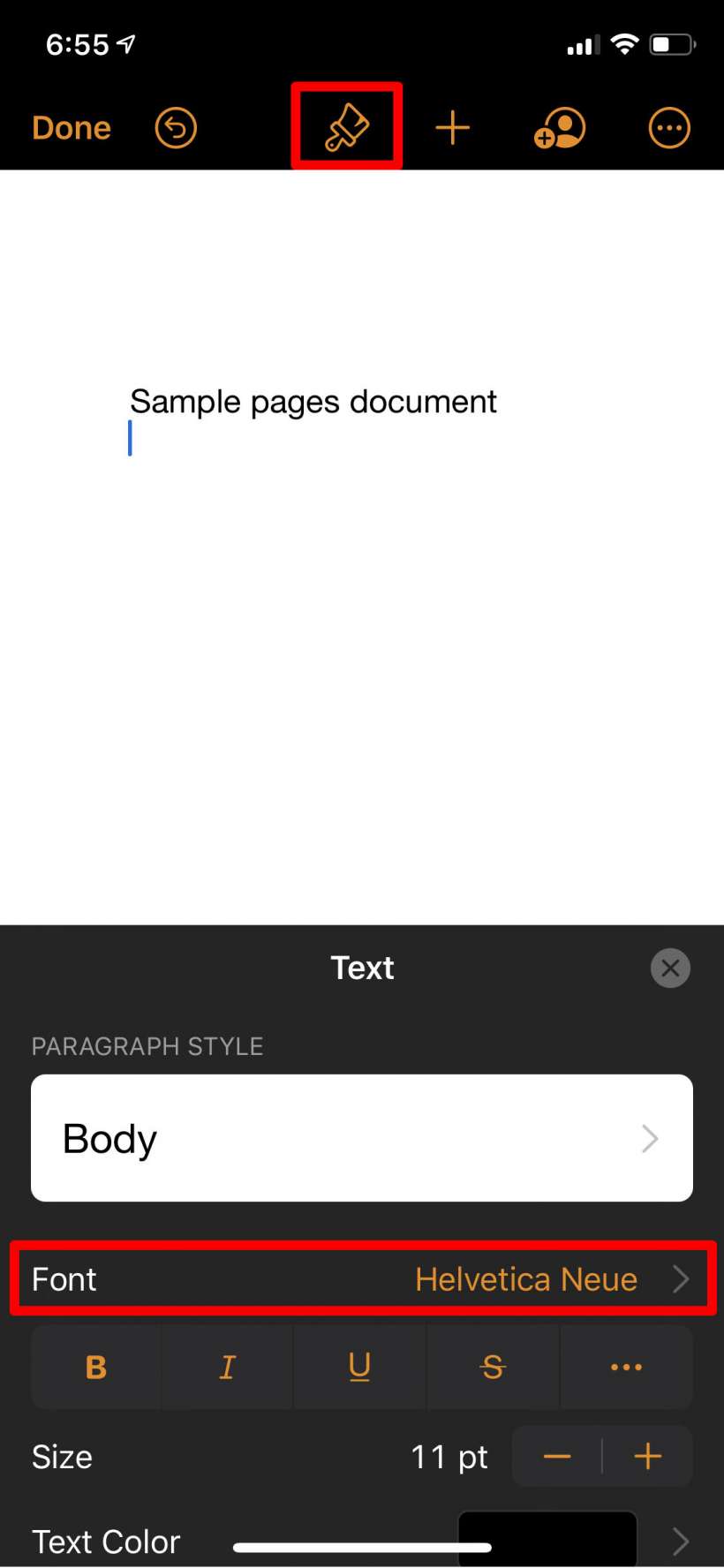 How do I change the font in Pages on iPhone? | The iPhone FAQ