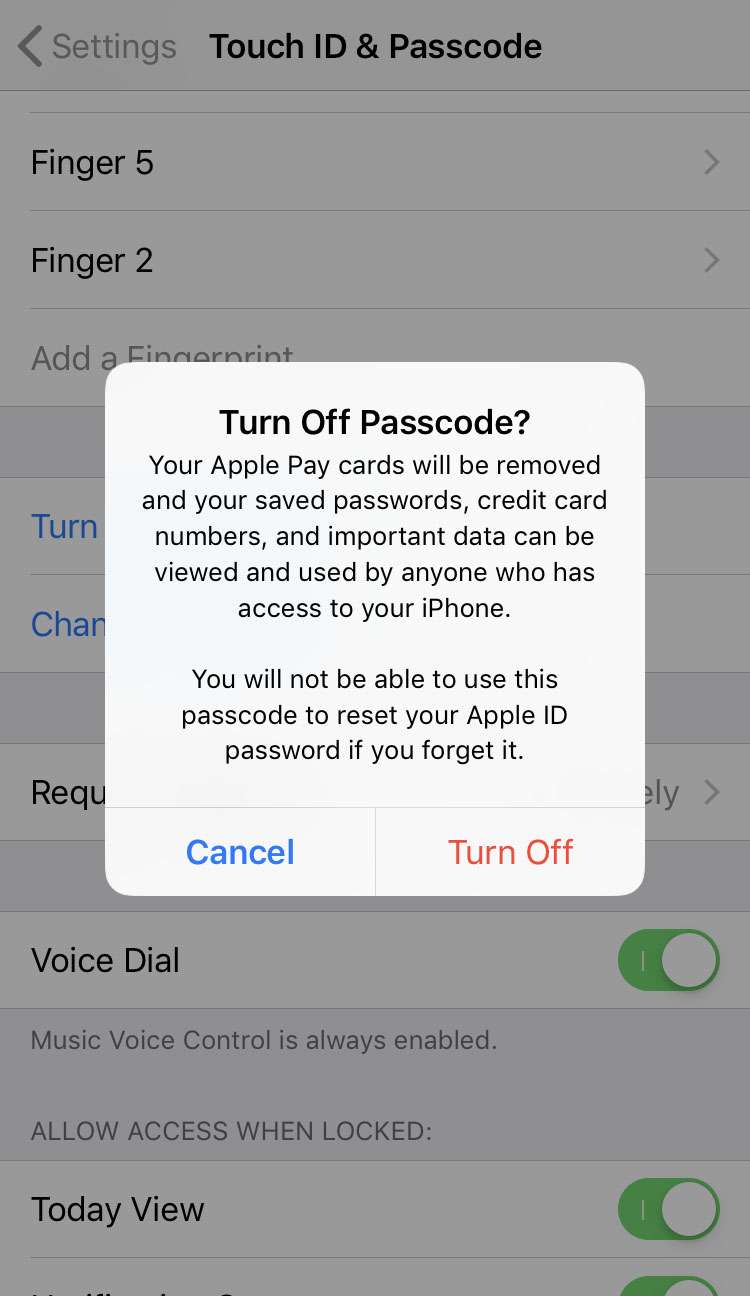 Passcode lock 5