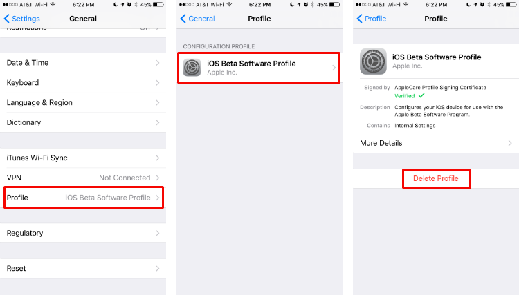 apple ios 10 beta profile