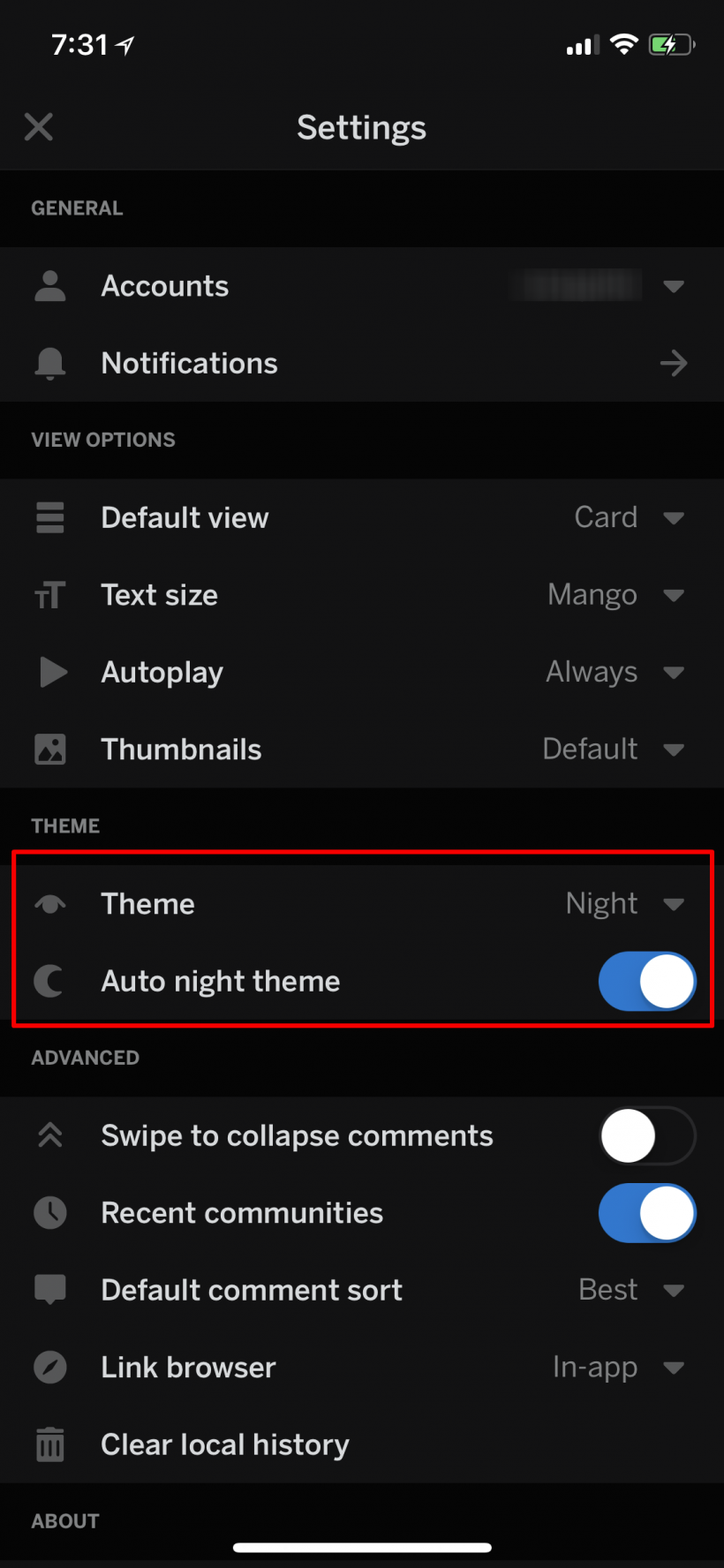 How do I turn on dark mode in the Reddit app on iPhone ...