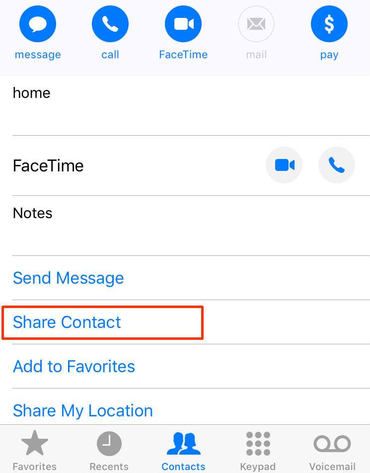 Share Contact