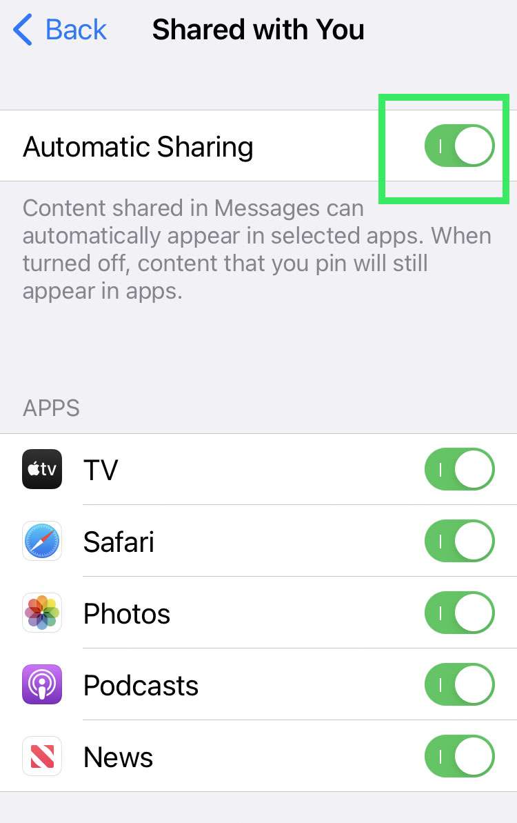 Automatic sharing Automatic sharing