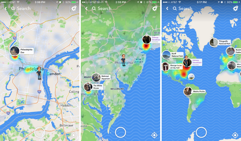 how to use snap map