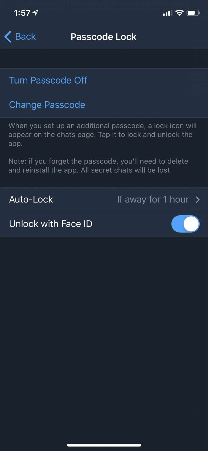 How do I lock a Telegram chat on iPhone? The iPhone FAQ