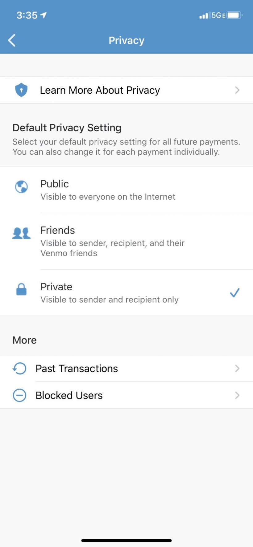 Venmo Private