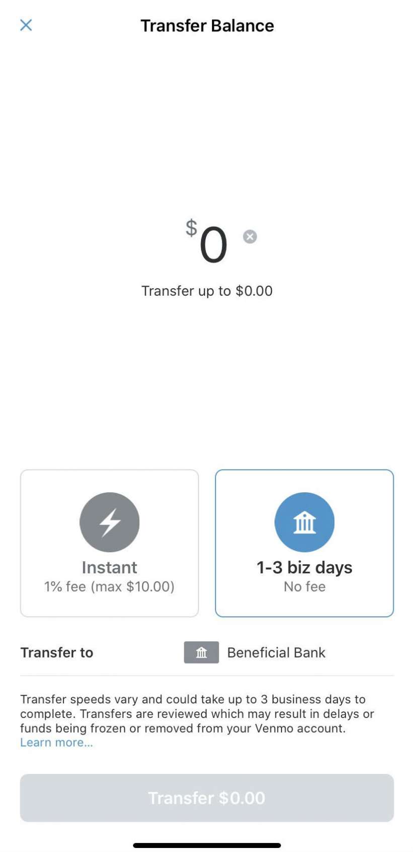 Venmo transfer deals to bank