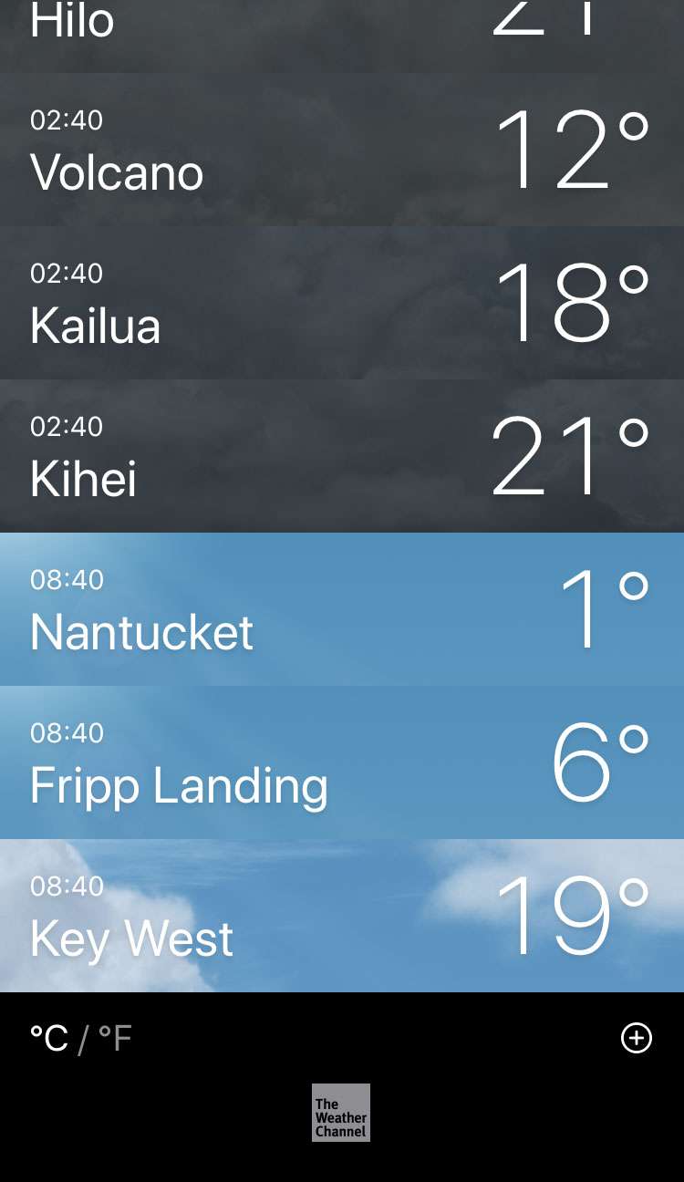 Weather temperature units 3