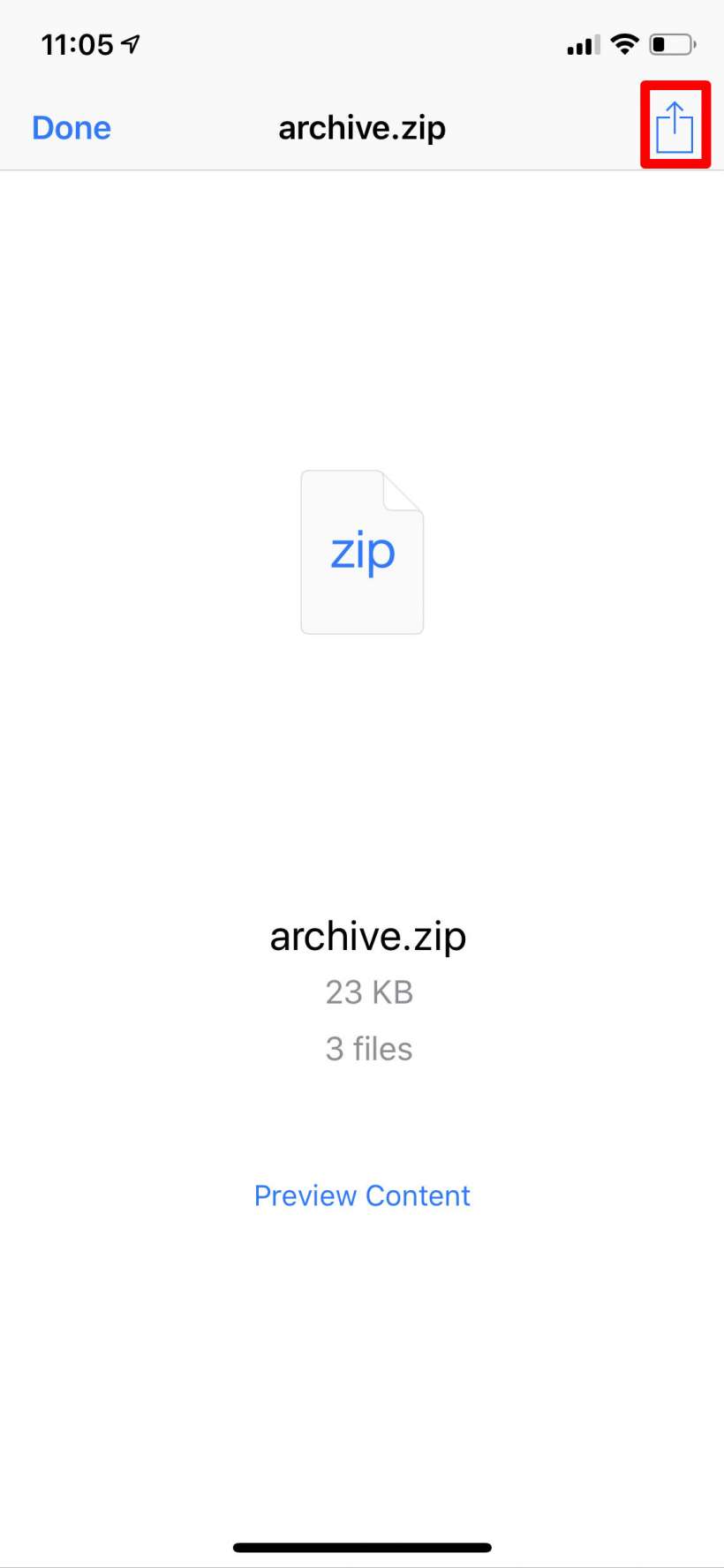 how to extract a zip file on iphone