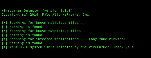 OS X check WireLurker infection