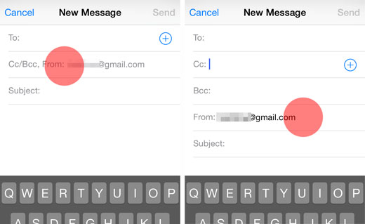 How can I change the From address when sending iOS mail ...