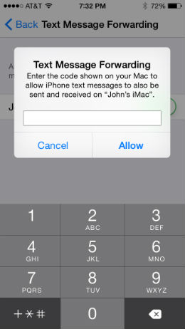 can you receive sms on mac