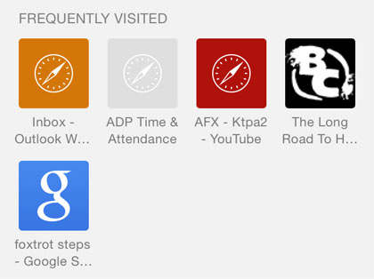 delete frequently visited sites