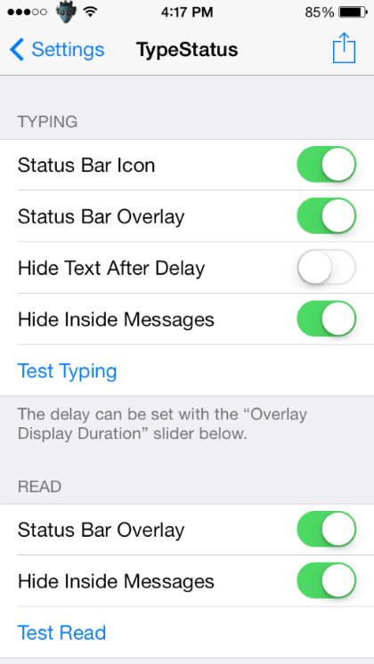 cydia tweak typestatus source